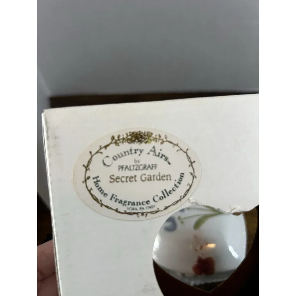 Pfaltzgraff Country Airs Heart Potpourri Box Garland Open Box New Vintage Decor
